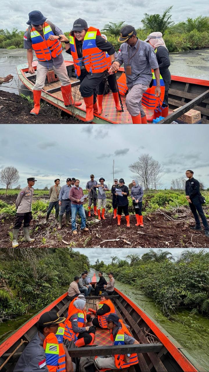 Adili Sengketa Tanah, PN Sengeti  Pakai Perahu Susuri Sungai ke Lokasi Pemeriksaan Setempat