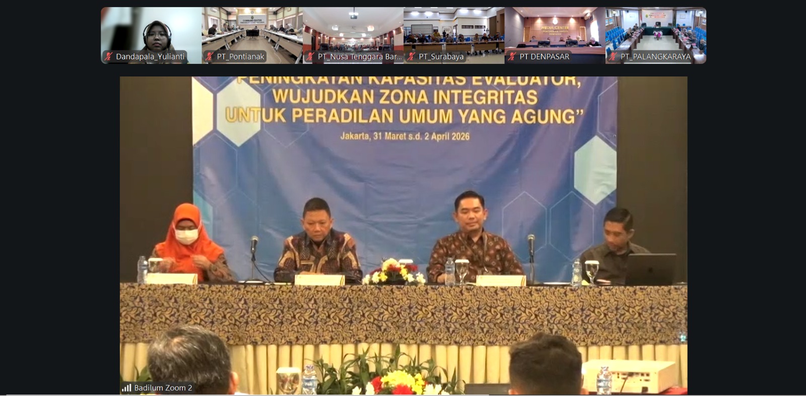 Badilum Gelar Bimtek Evaluator Penilaian ZI, Tekankan Integritas Harga Mati