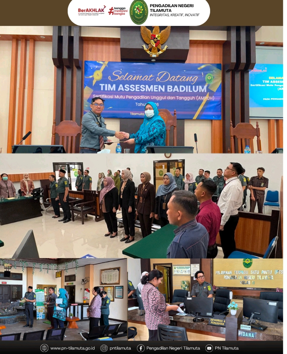 Bidik Predikat Paripurna, PN Tilamuta Jalani Asesmen AMPUH oleh Dirpapu Badilum