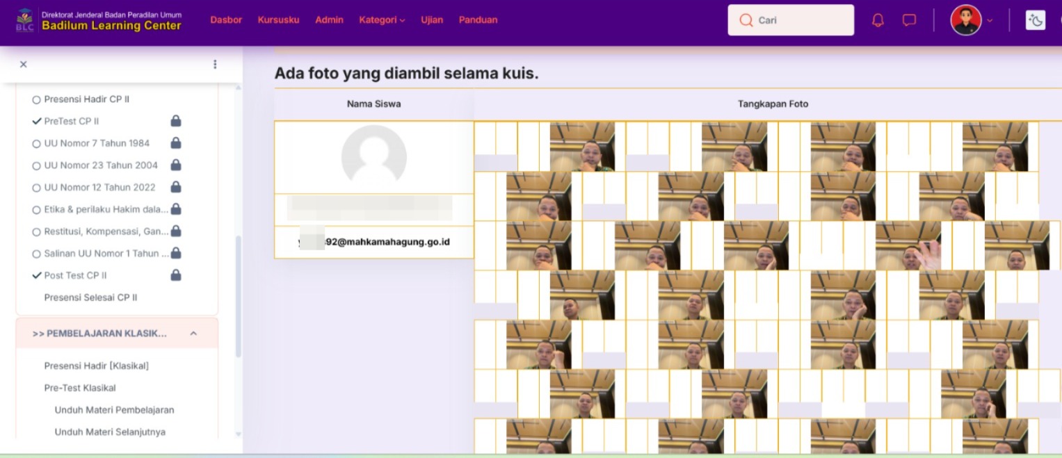 BLC Lakukan Uji Coba Perekaman Aktivitas Ujian Setiap 60 Detik