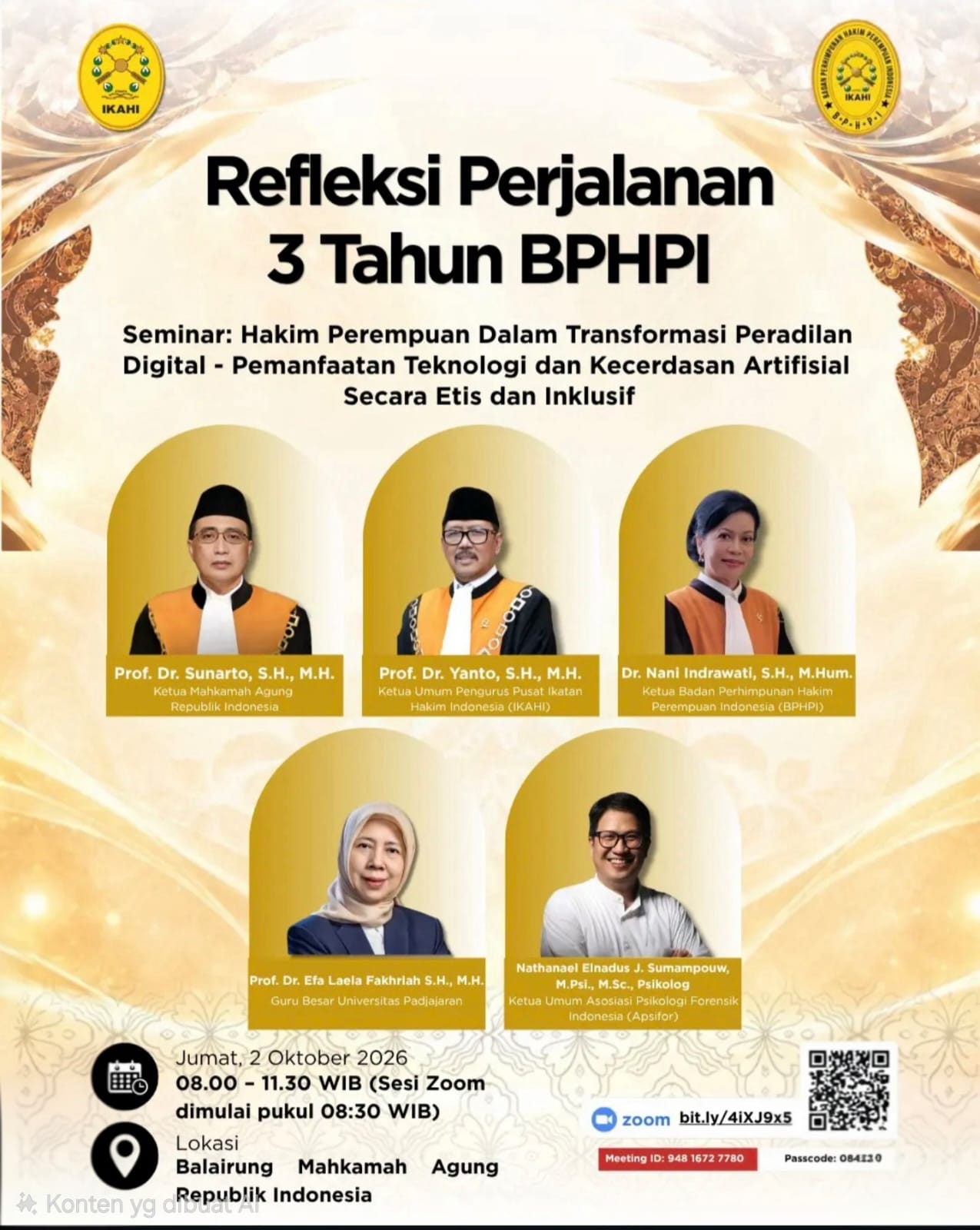 BPHPI Gelar Refleksi 3 Tahun, Angkat Peran Hakim Perempuan di Era Peradilan Digital