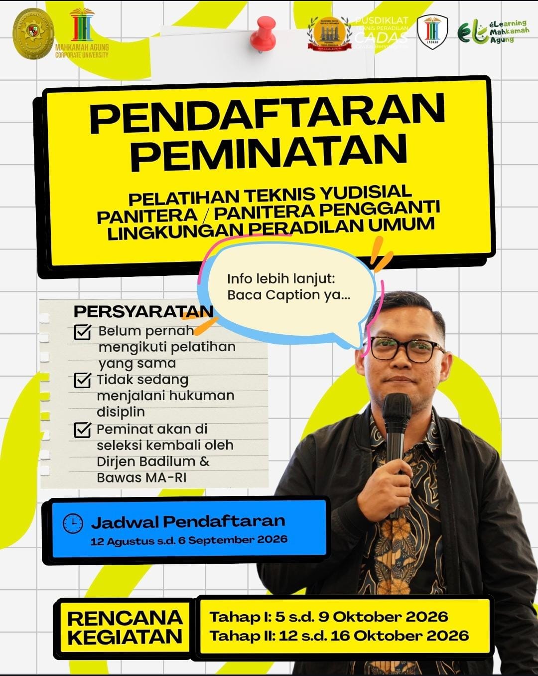 Buruan Daftar! BSDK MA Buka Pelatihan Panitera & PP, Pendaftaran hingga 6 September