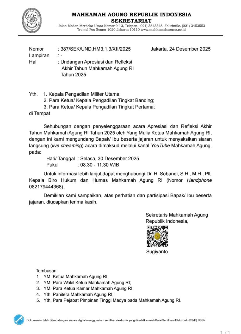 Catat dan Hadiri! Acara Apresiasi & Refleksi Akhir Tahun MA 2025