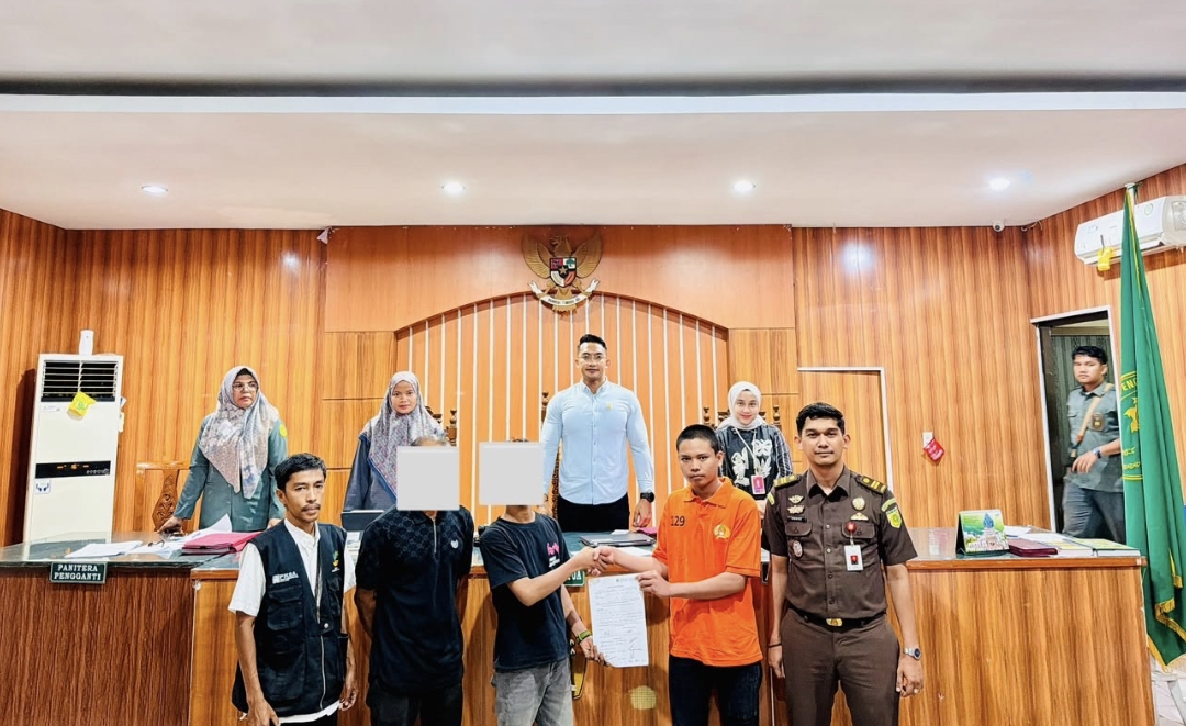 Dalam Sehari, PN Langsa Fasilitasi Kesepakatan Damai Dua Perkara Pidana