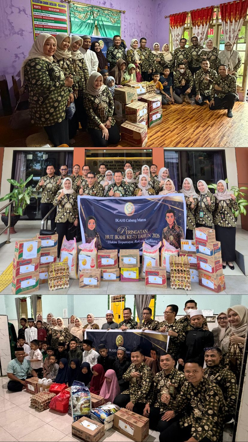 Dari Ruang Sidang ke Panti Asuhan: Ini Cara Hakim PN Maros Peringati HUT IKAHI