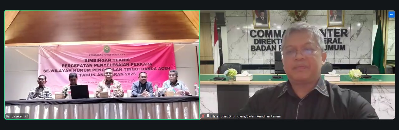 Dirbinganis Badilum Apresiasi PT Banda Aceh Adakan Bimtek Pakai BLC