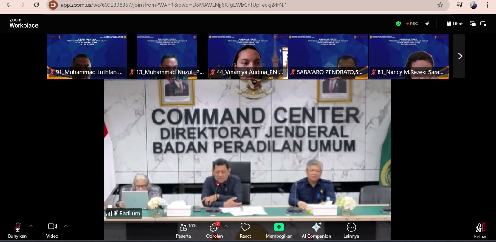 Dirjen Badilum Buka Bimtek PBH bagi Hakim Wilayah PT Medan