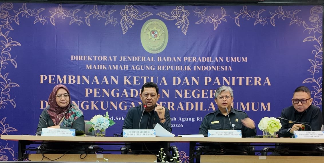 Dirjen Badilum: Ketua PN sebagai Role Model Integritas & Pentingnya Pengawasan Berbasis Risiko