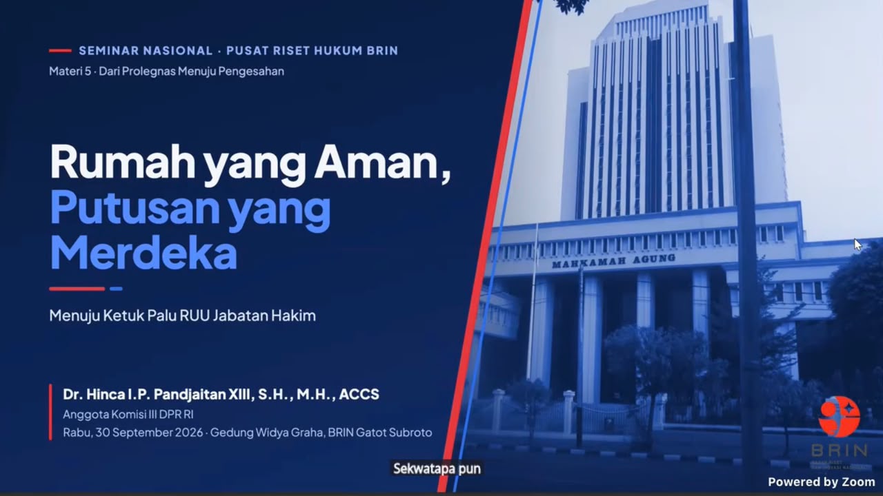 Dr Hinca Pandjaitan Soroti Keamanan Hakim, Dorong Pengesahan RUU Jabatan Hakim
