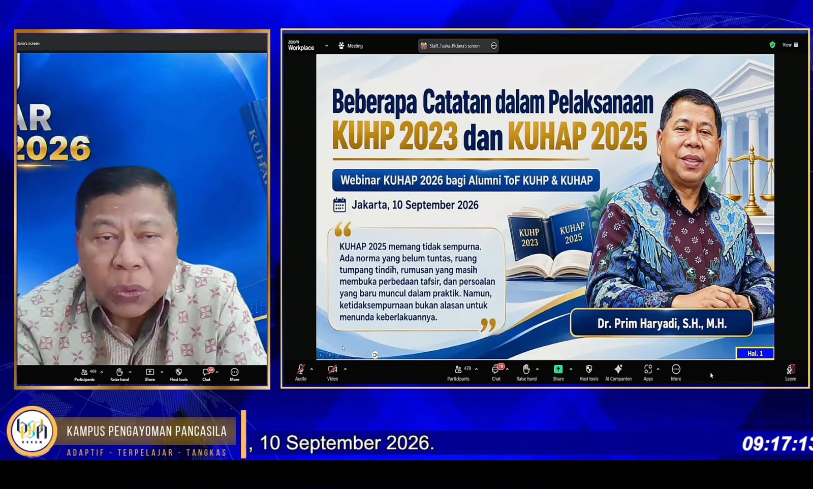 Dr Prim Haryadi: KUHAP Tidak Sempurna, Bukan Alasan Berhenti Mewujudkan Keadilan