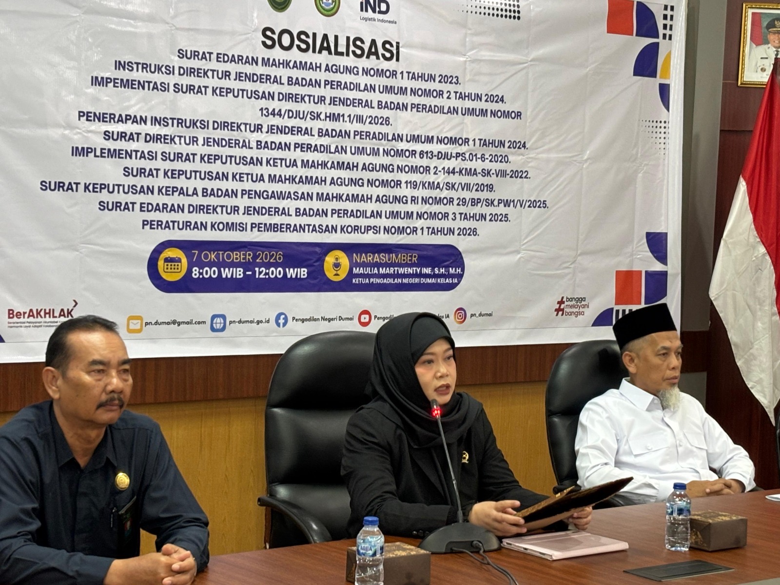 Gandeng Pemko Dumai, PN Dumai Sosialisasi Surat Tercatat hingga Kebijakan Pelayanan