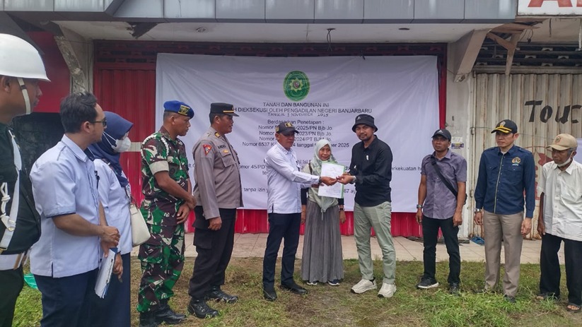 Gugatan Rekonvensi Berujung Eksekusi 5 Kios Oleh PN Banjarbaru