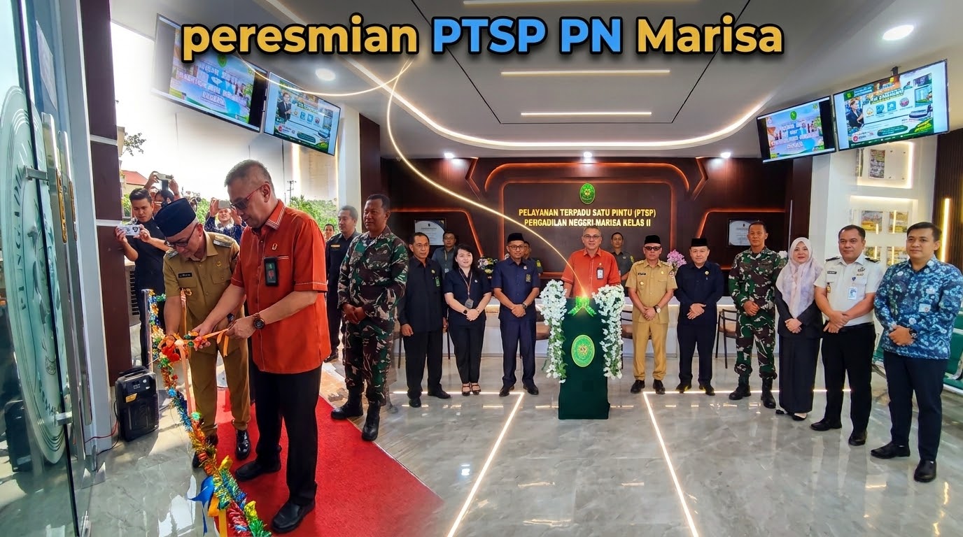 Hadirkan Pelayanan Prima, Ketua PT Gorontalo Resmikan PTSP PN Marisa