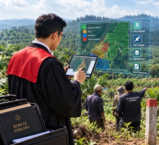 Hakim, Gadget & Peta Kawasan Hutan: Aplikasi Penunjang Pemeriksaan Setempat