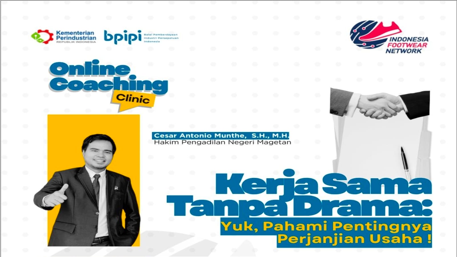 Hakim PN Magetan Jadi Pemateri Hukum Perjanjian di Forum Kemenperin