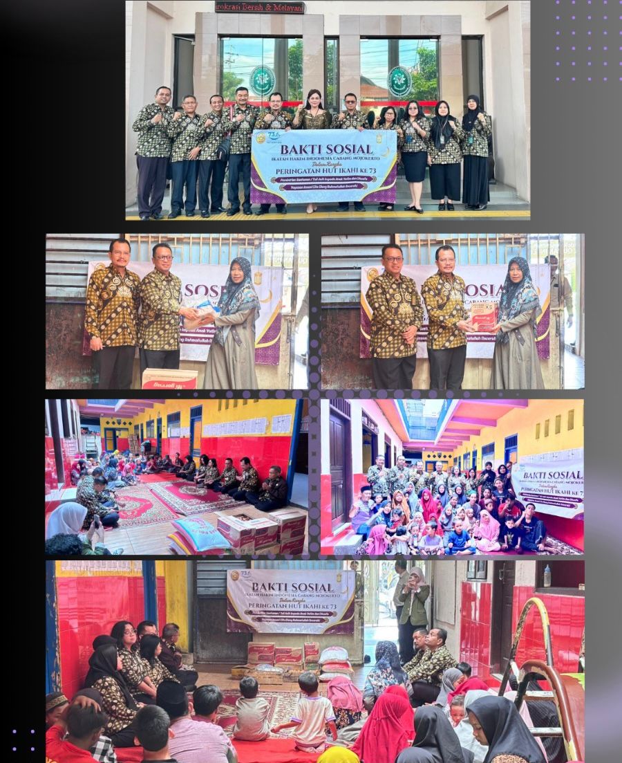 IKAHI Cab Mojokerto Gelar Bakti Sosial di Pesantren Incerah, Peringati HUT ke-73
