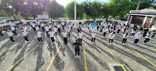 Jaga Kebugaran dan Perkuat Kebersamaan, PN Banda Aceh Gelar Senam Pagi