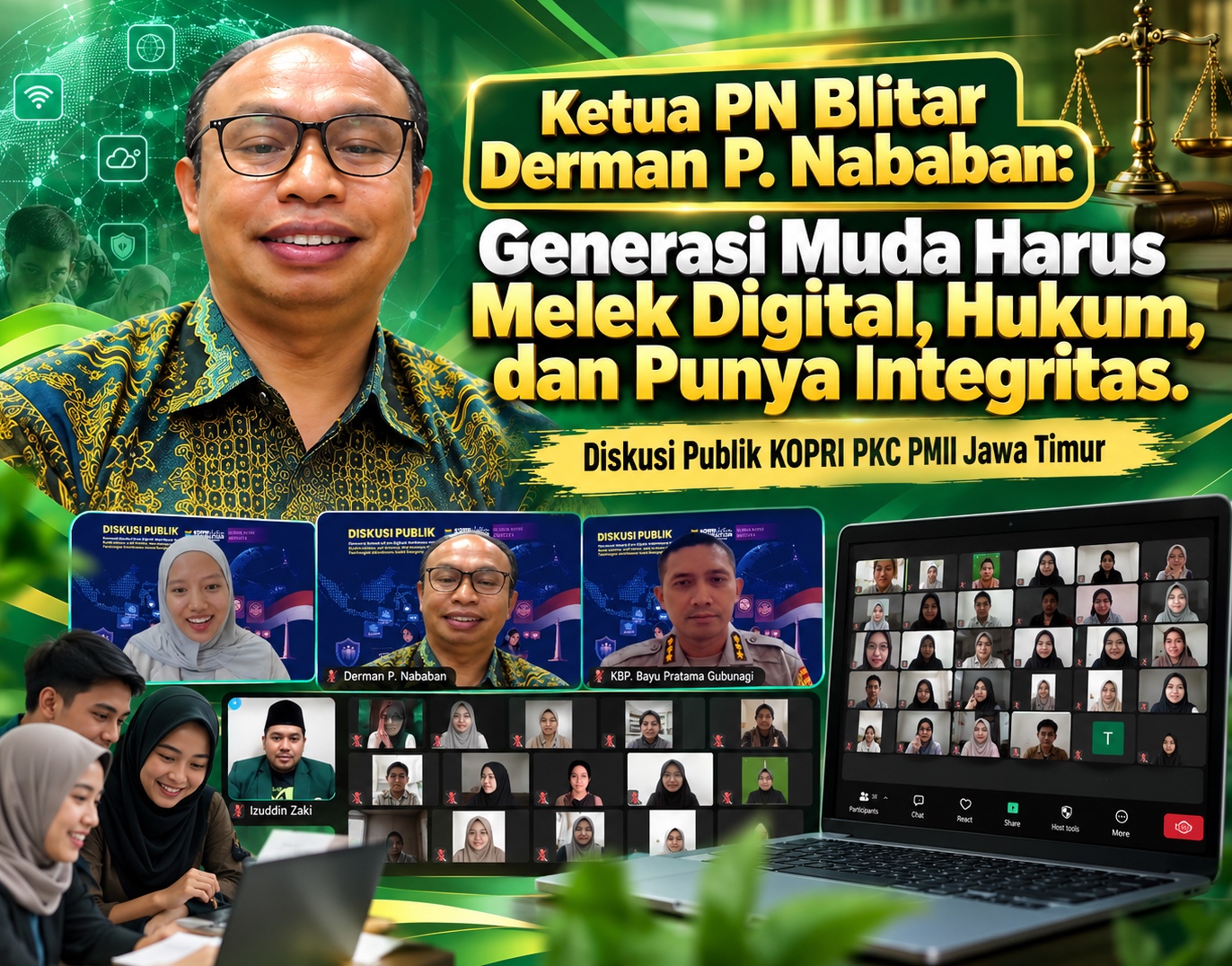 Ketua PN Blitar: Melek Digital Harus Sejalan dengan Integritas