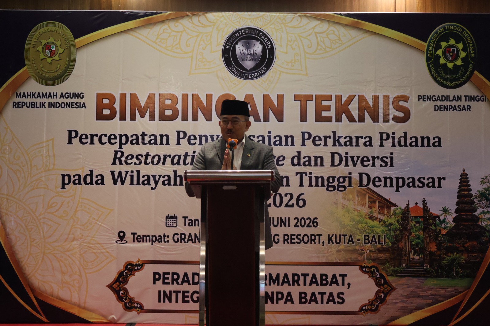Ketua PT Denpasar Buka Bimtek Penyelesaian Perkara, Singgung Pentingnya Sinergitas