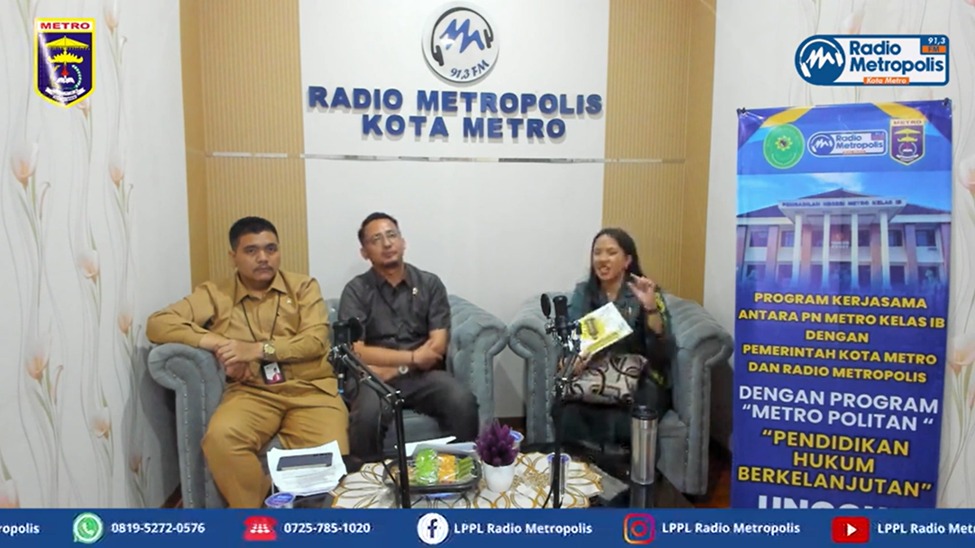 Kolaborasi PN Metro Dan PN Gunung Sugih, Mengudara Serukan Anti Korupsi