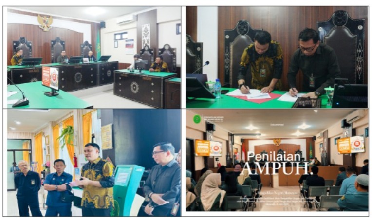 Lakukan Penilaian Kinerja di NTB, Ditjen Badilum Laksanakan Penilaian Sertifikasi Mutu AMPUH