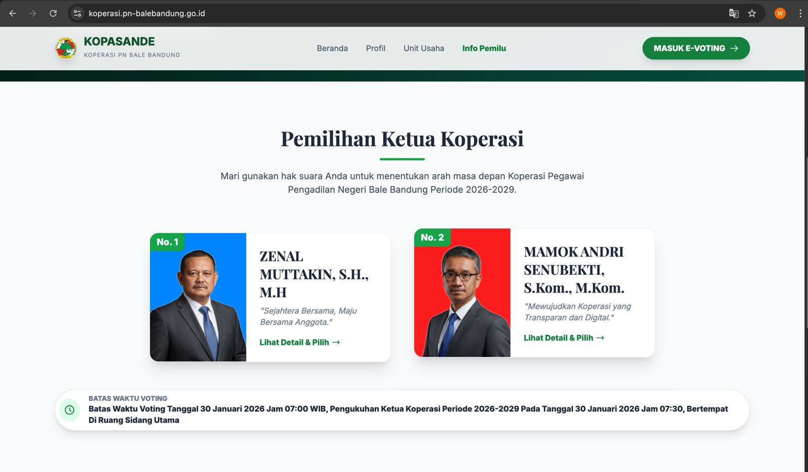 Lewat E-Voting, Ketua Koperasi PN Bale Bandung Terpilih