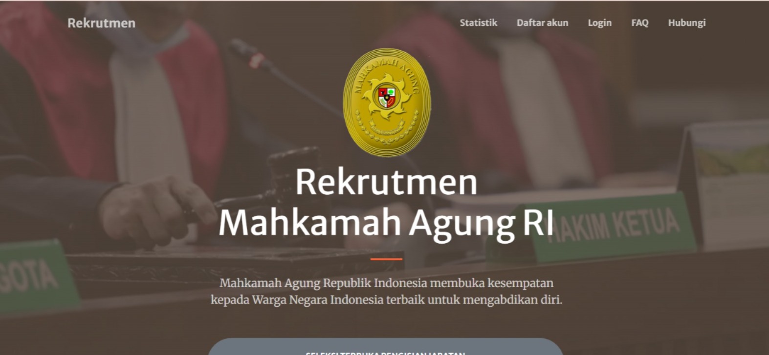 Mahkamah Agung Buka Seleksi 15 Formasi Hakim Tinggi Pemilah Perkara 2025