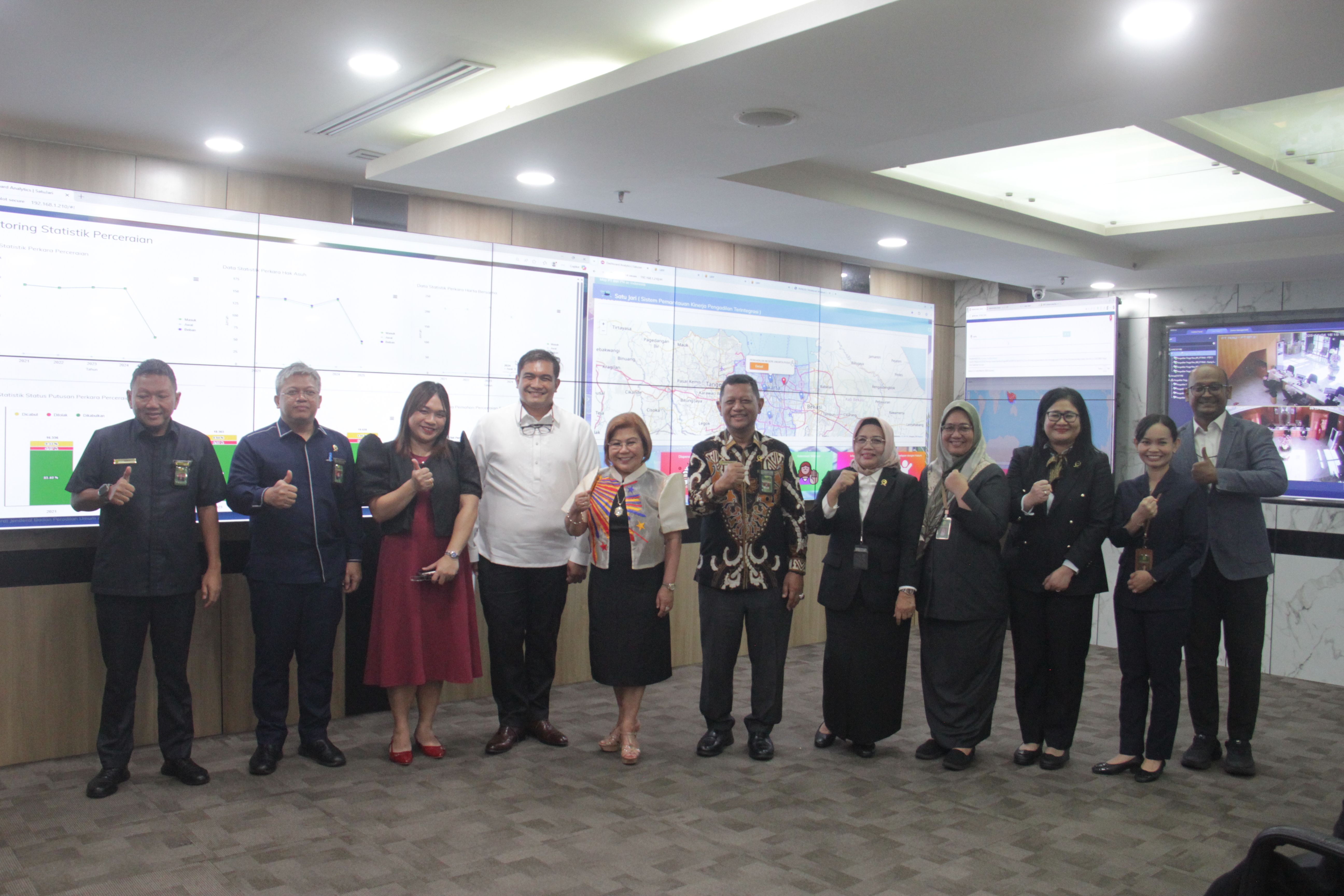 Mahkamah Agung Filipina Pelajari Sistem Peradilan Indonesia di Ditjen Badilum