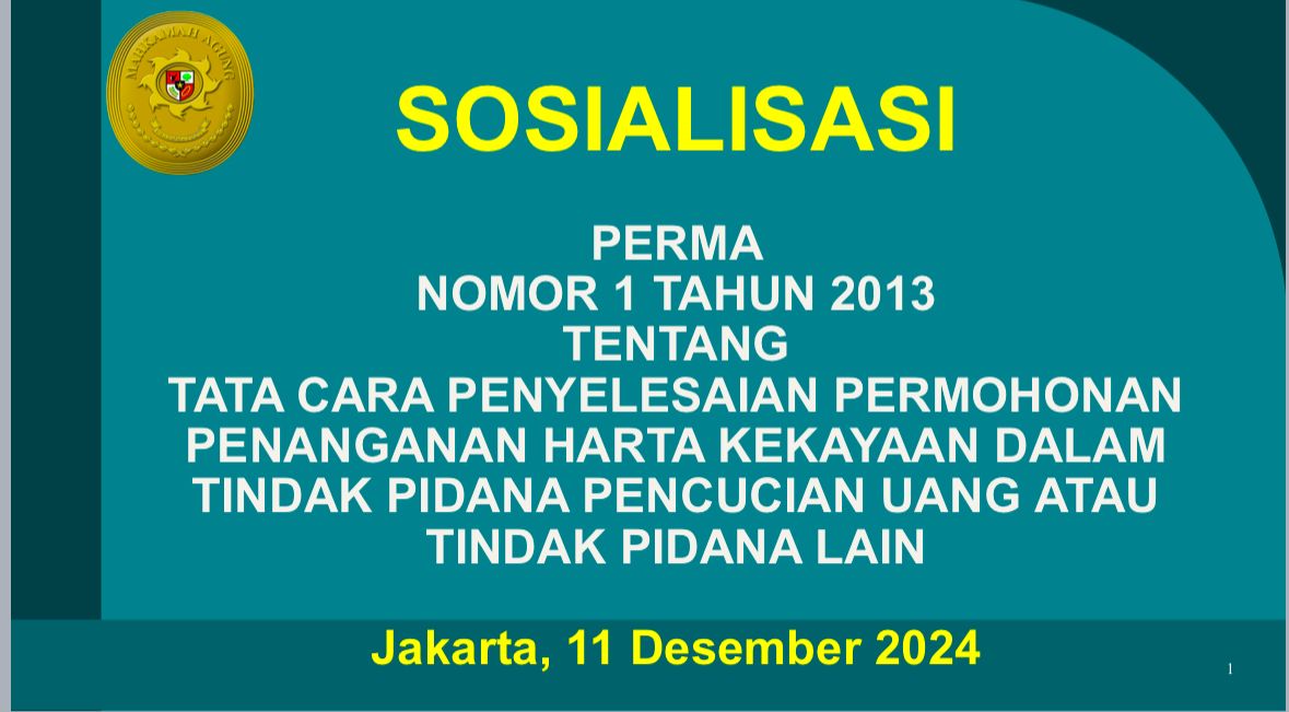 Menangani Harta Tak Bertuan Hasil Tindak Pidana