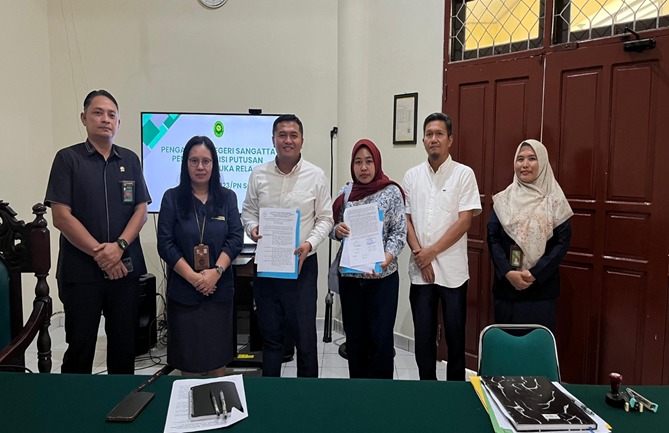 Para Pihak Berdamai, PN Sangatta Berhasil Laksanakan Eksekusi Secara Sukarela