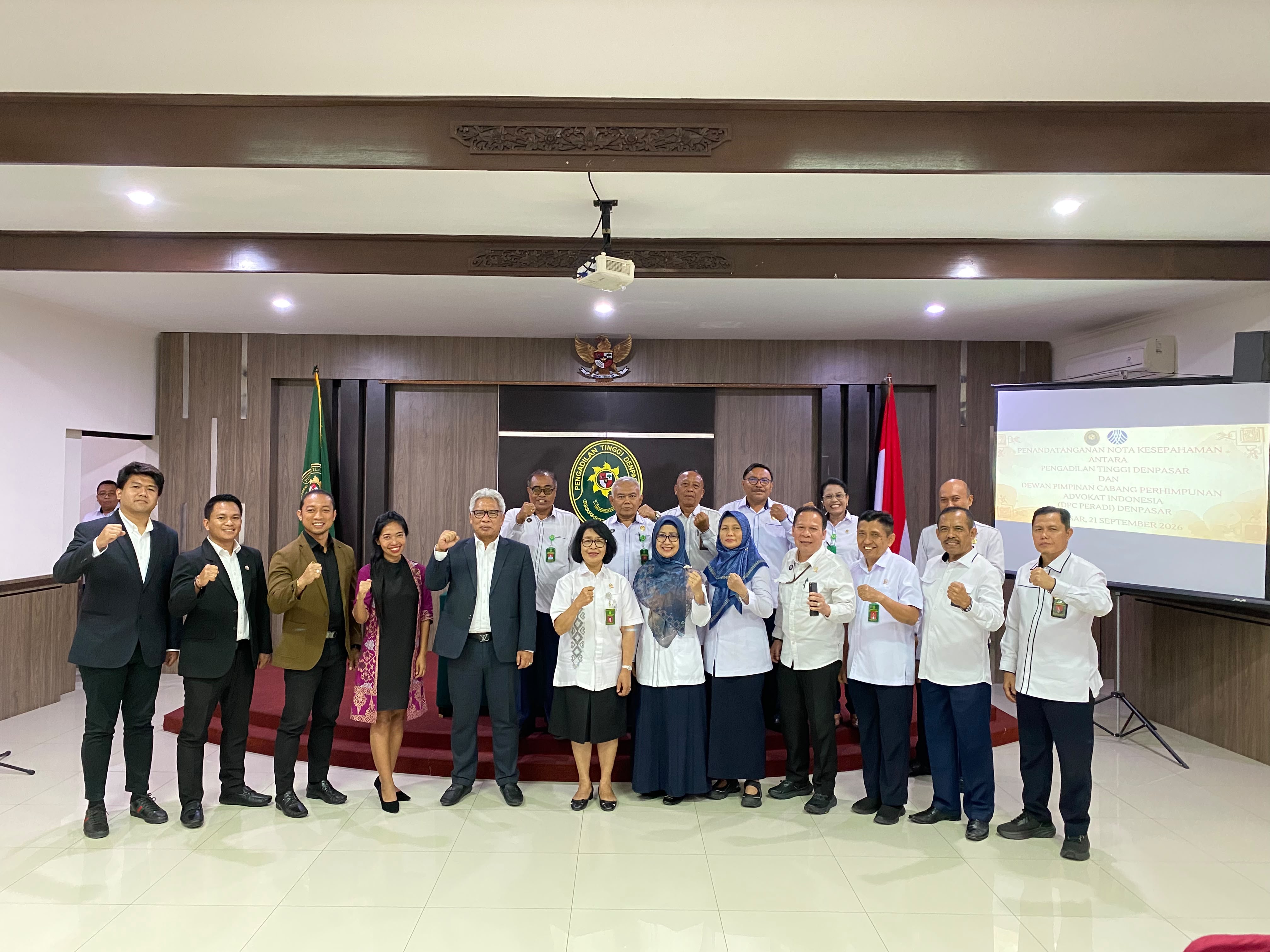Pastikan Jaminan Hak Terdakwa, PT Denpasar Jalin MoU dengan PERADI DPC Denpasar