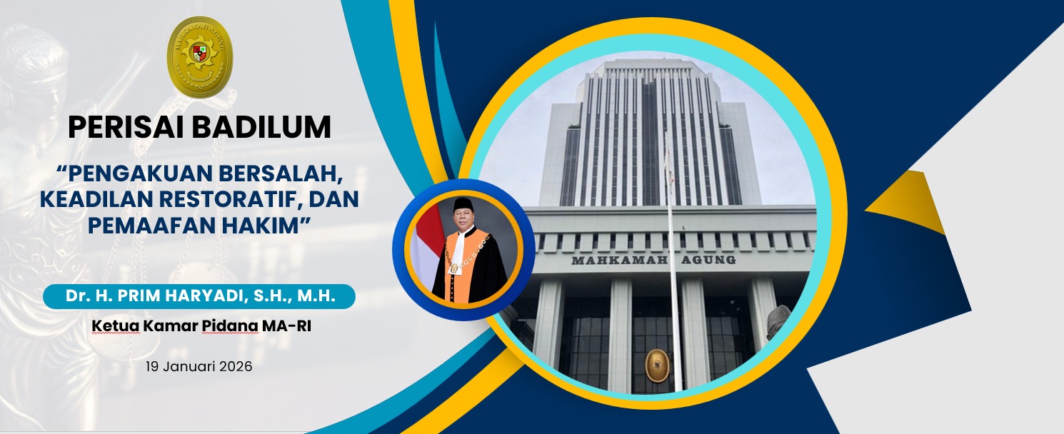 Perisai Badilum, Ketua Muda Pidana MA Beberkan Soal Pengakuan Bersalah