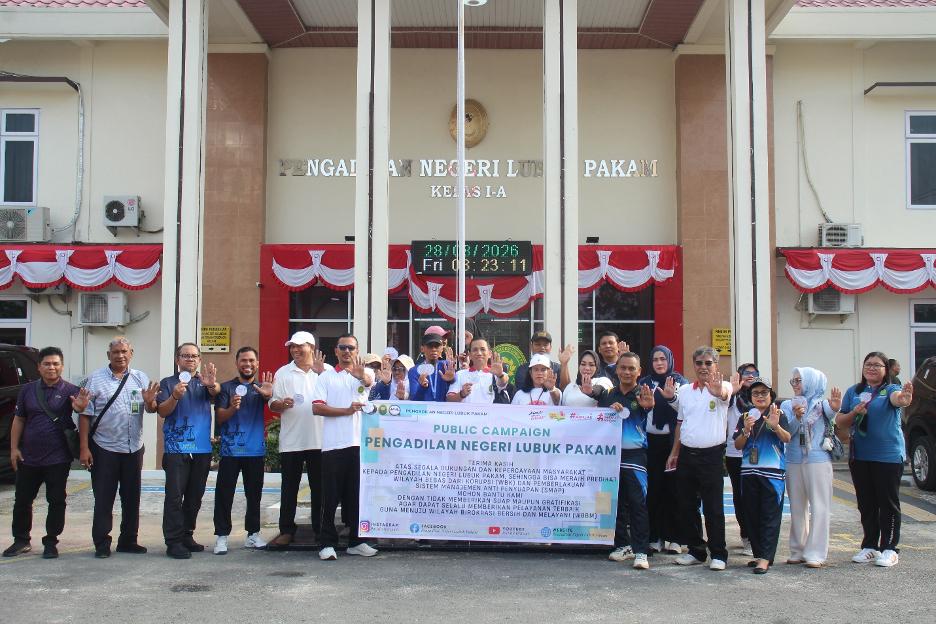 Perkuat Penerapan SMAP dan WBBM, PN Lubuk Pakam Gelar Public Campaign