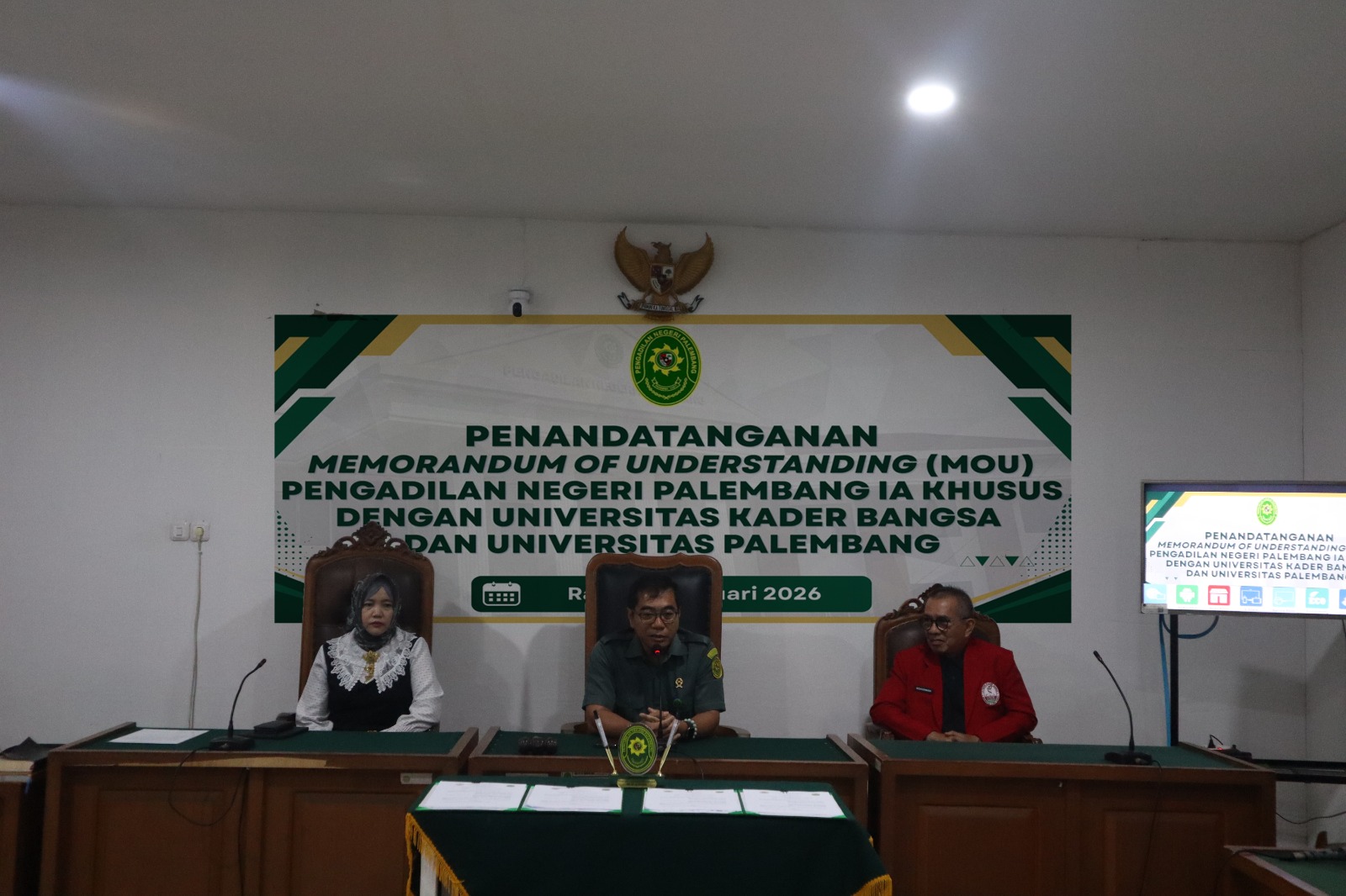 Perkuat Tridharma Perguruan Tinggi, PN Palembang Teken MoU dengan 2 Universitas