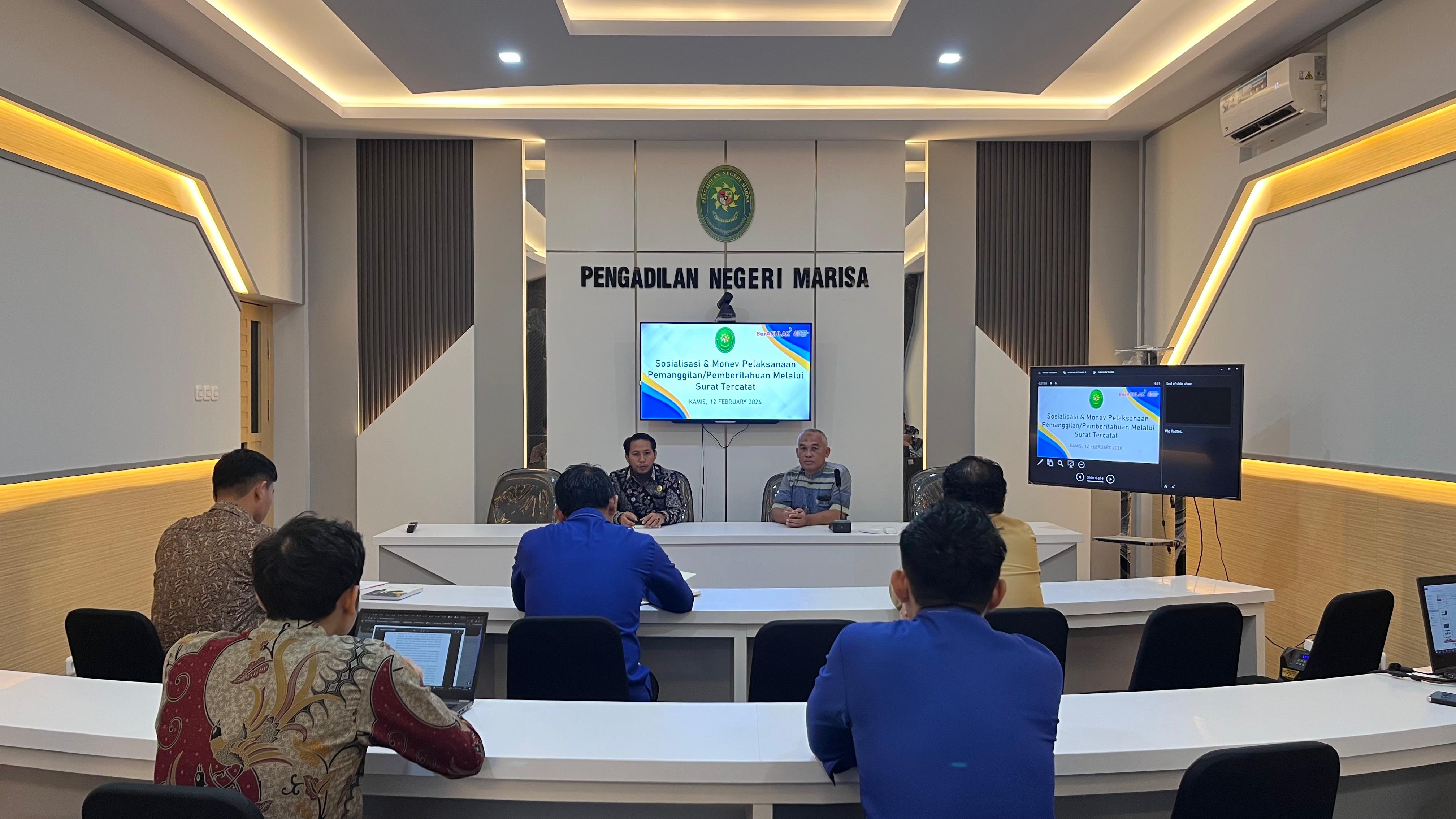 PN Marisa dan PT. Pos Gelar  Sosialisasi dan Monev Surat Tercatat