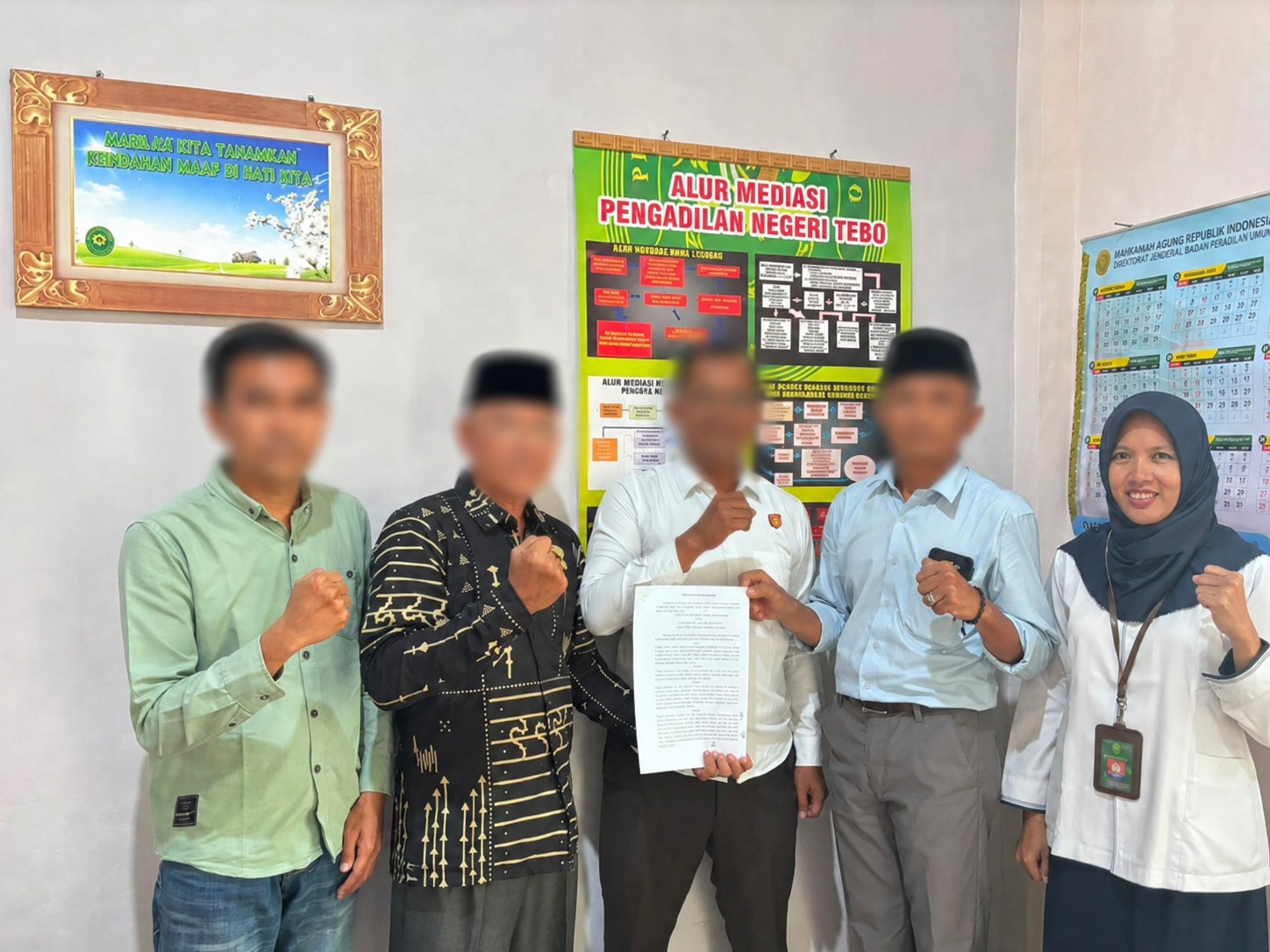 PN Tebo Sukses Damaikan Gugatan Citizen Law Suit yang Seret Kades hingga Kapolres