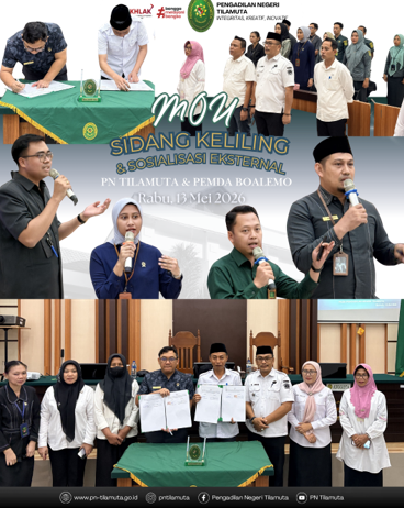 PN Tilamuta Gorontalo Teken MoU dengan Pemkab Terkait Sidang Keliling