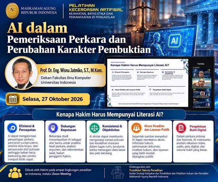 Prof Wisnu Jatmiko Ungkap Peluang dan Bahaya AI Bagi Hakim