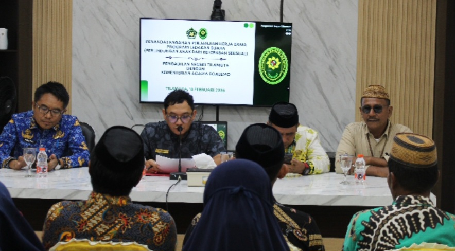 Program Ledakkan Suara, MoU Lintas Sektor PN Tilamuta Lawan Kekerasan Seksual