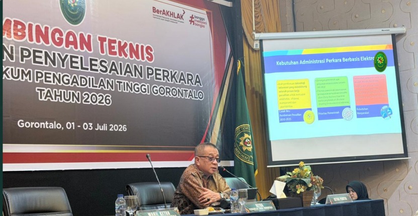 PT Gorontalo Perkuat Kualitas Peradilan, Bahas e-Berpadu hingga Keadilan Restoratif dalam Bimtek