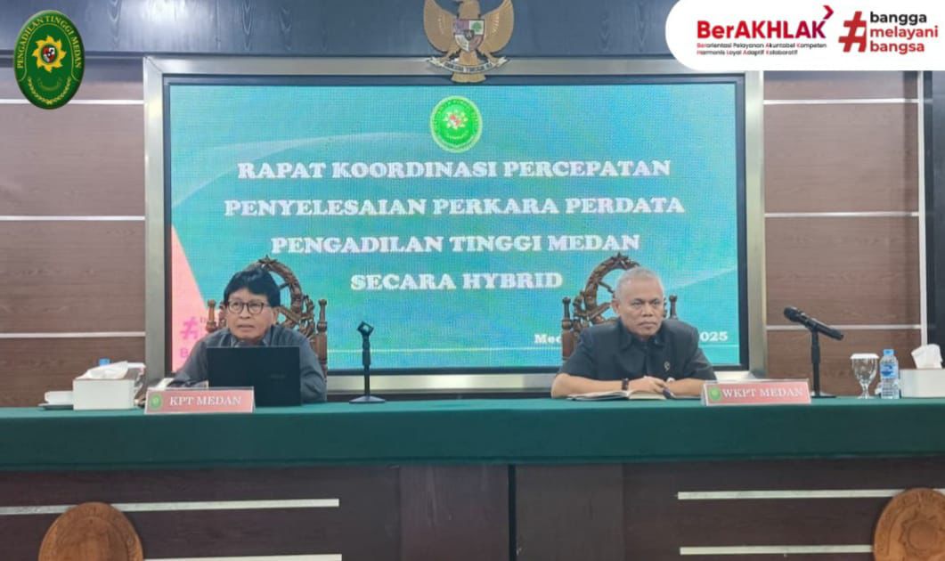 PT Medan Gelar Rapat Koordinasi Percepatan Penyelesaian Perkara Perdata