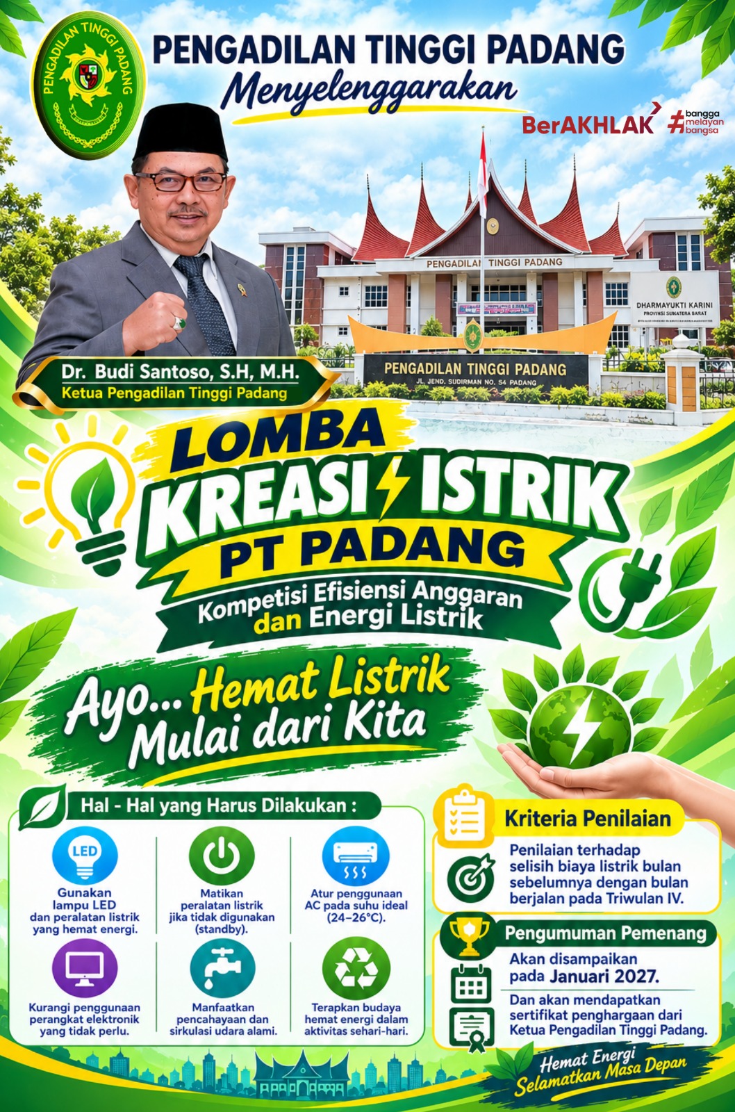 PT Padang Gelar Lomba Hemat Listrik, Dorong Efisiensi Anggaran dan Listrik