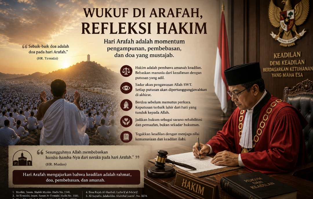 Refleksi Hakim di Hari Arafah: Saat Keadilan Menjadi Jalan Menuju Ridha Allah
