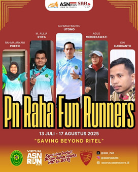 Sambut HUT RI dan MA ke-80, PN Raha Ramaikan Even ASN RUN 2025