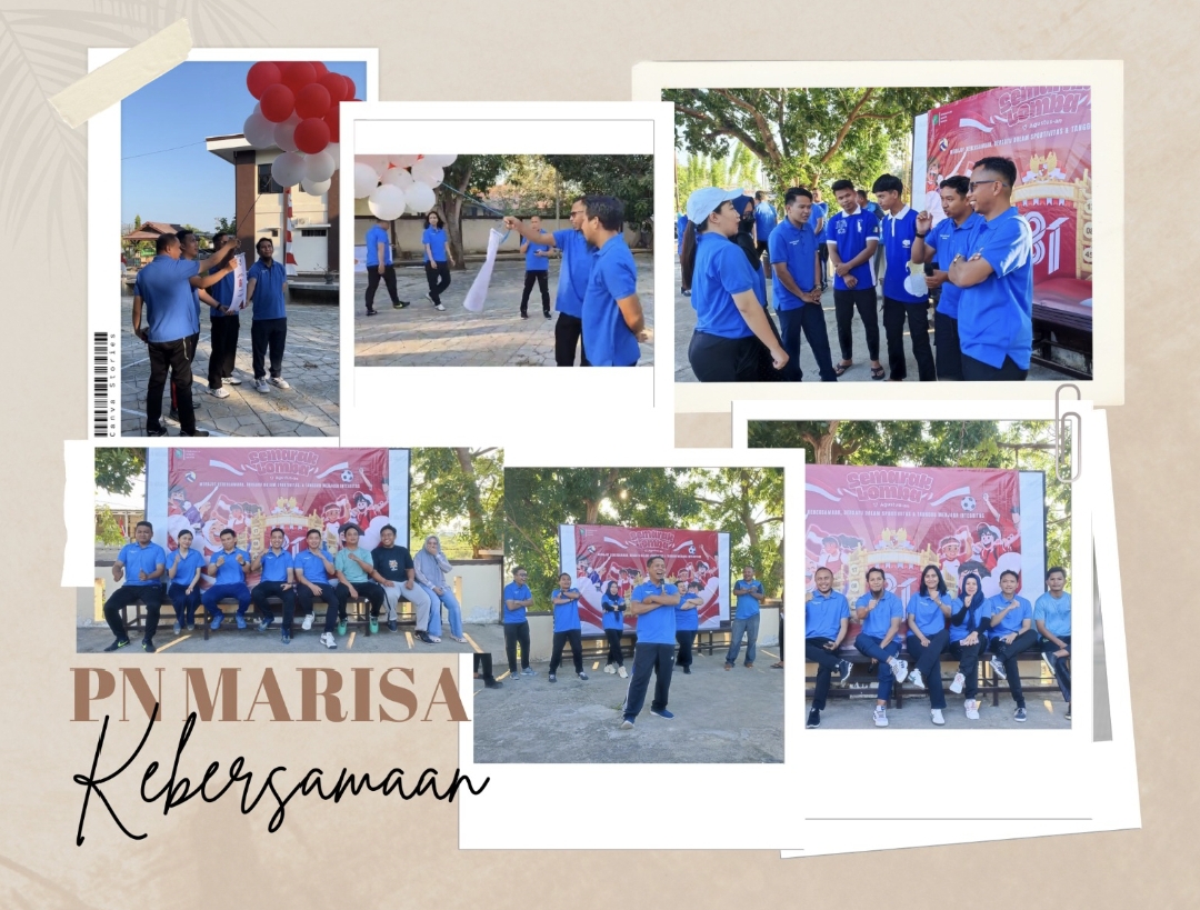 Sambut HUT RI dan MA, PN Marisa Gelar Lomba Olahraga