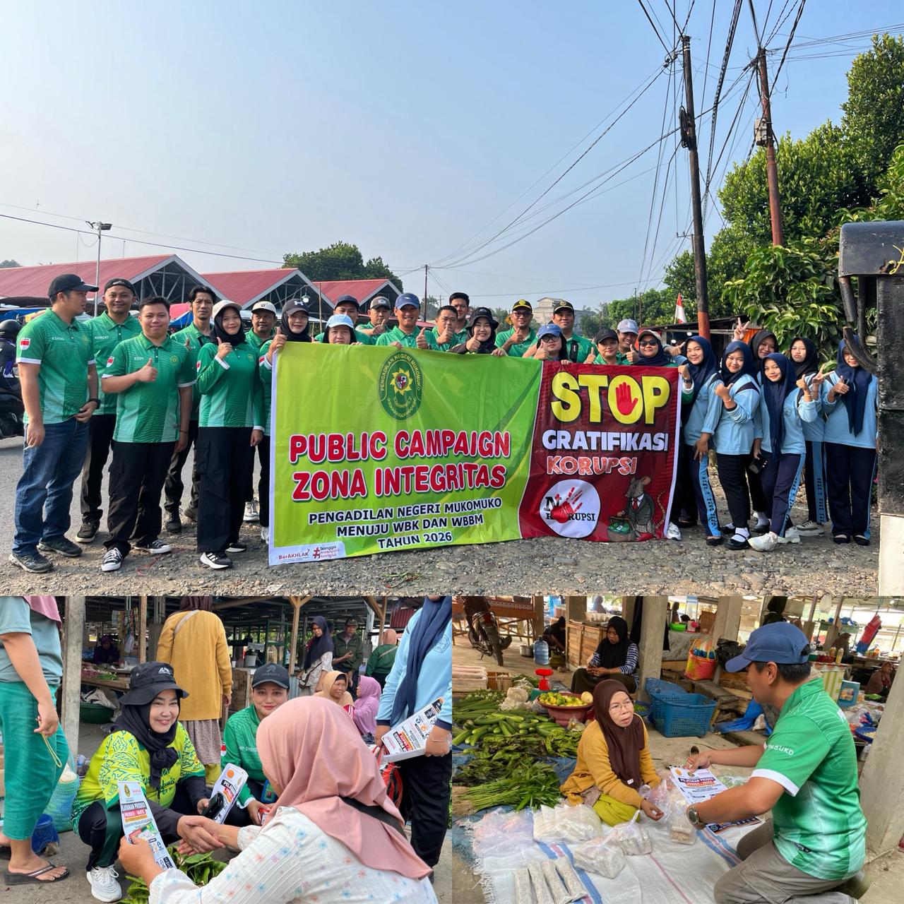 Sapa Warga Pasar Lubuk Sanai, PN Mukomuko Gaungkan ZI dan Prodeo