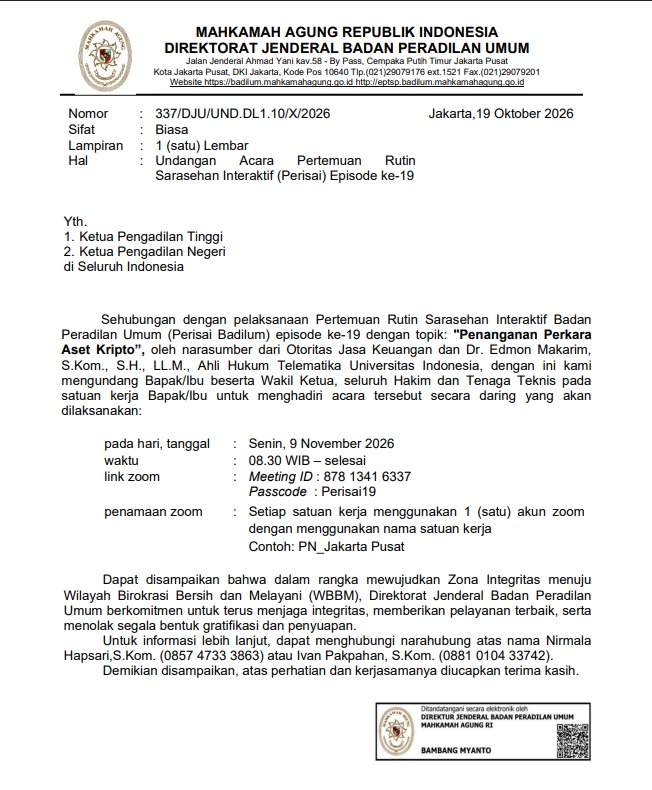 Segera Hadir PERISAI Eps. 19 Kupas Tantangan Hukum Aset Kripto di Ruang Sidang