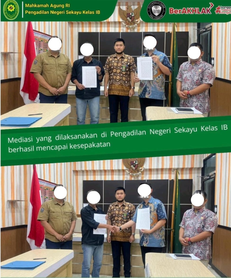 Sengketa di Kawasan  Hutan Sumsel Berhasil Tuntas lewat Mediasi di PN Sekayu