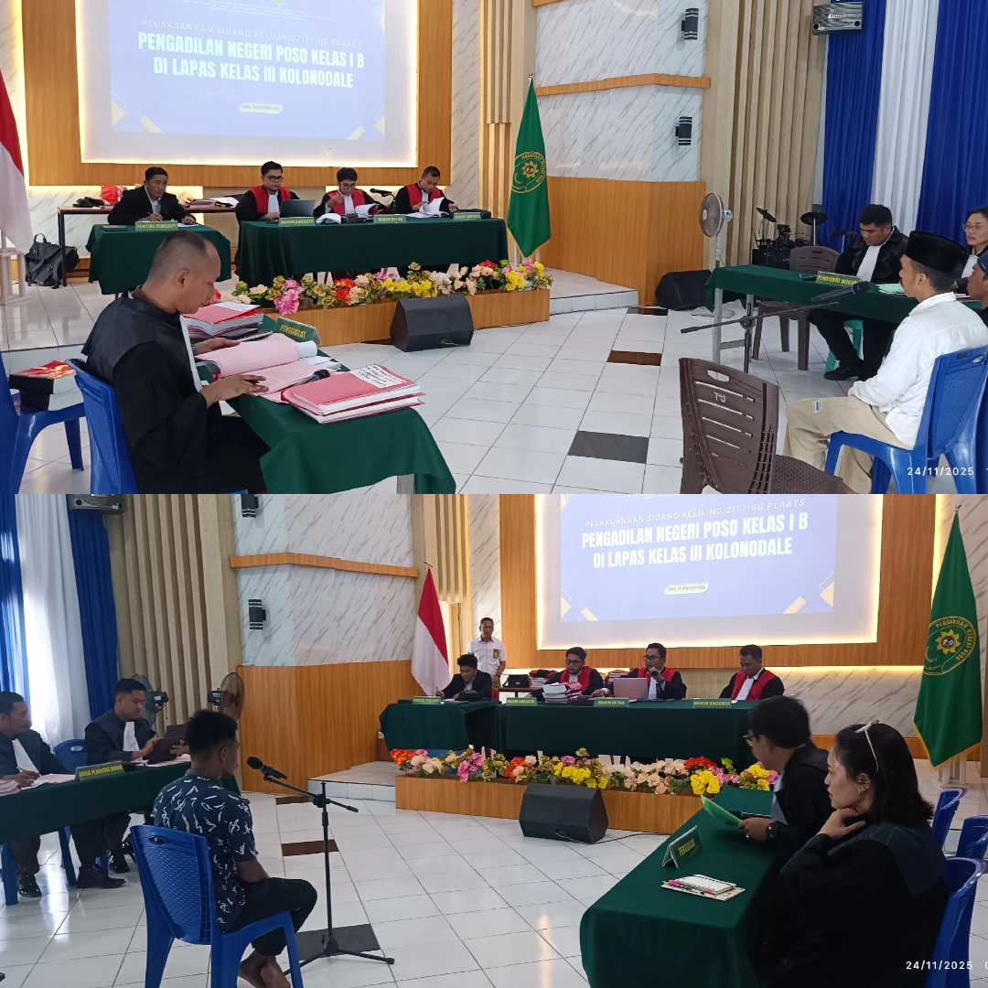 Sidang Keliling di Lapas Kolonodale, Komitmen PN Poso Perluas Akses Keadilan