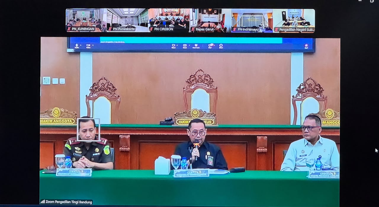 Sinergi PT Bandung, Kejati, dan Ditjen Pemasyarakatan Jabar Perkuat Peradilan Berbasis TI